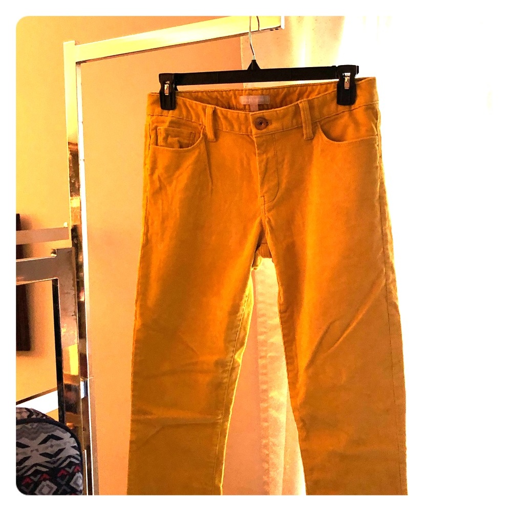 Banana Republic mustard corduroy skinny jeans